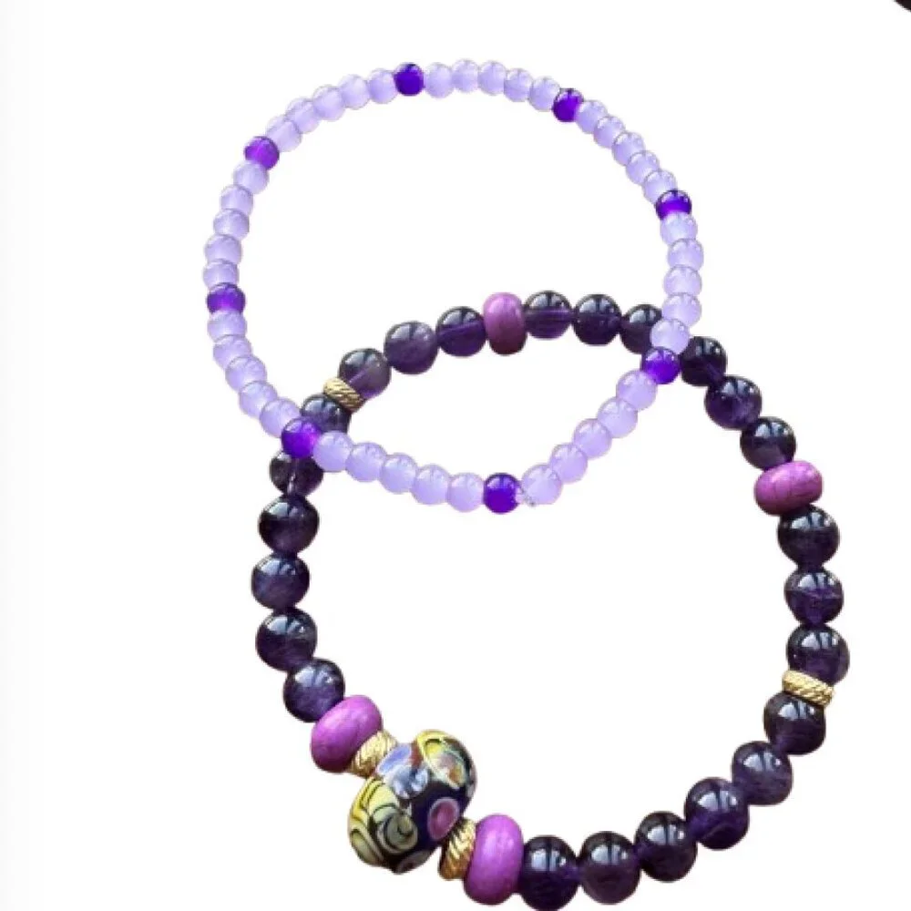 Set of two Women's Stretch Bracelets 7.5